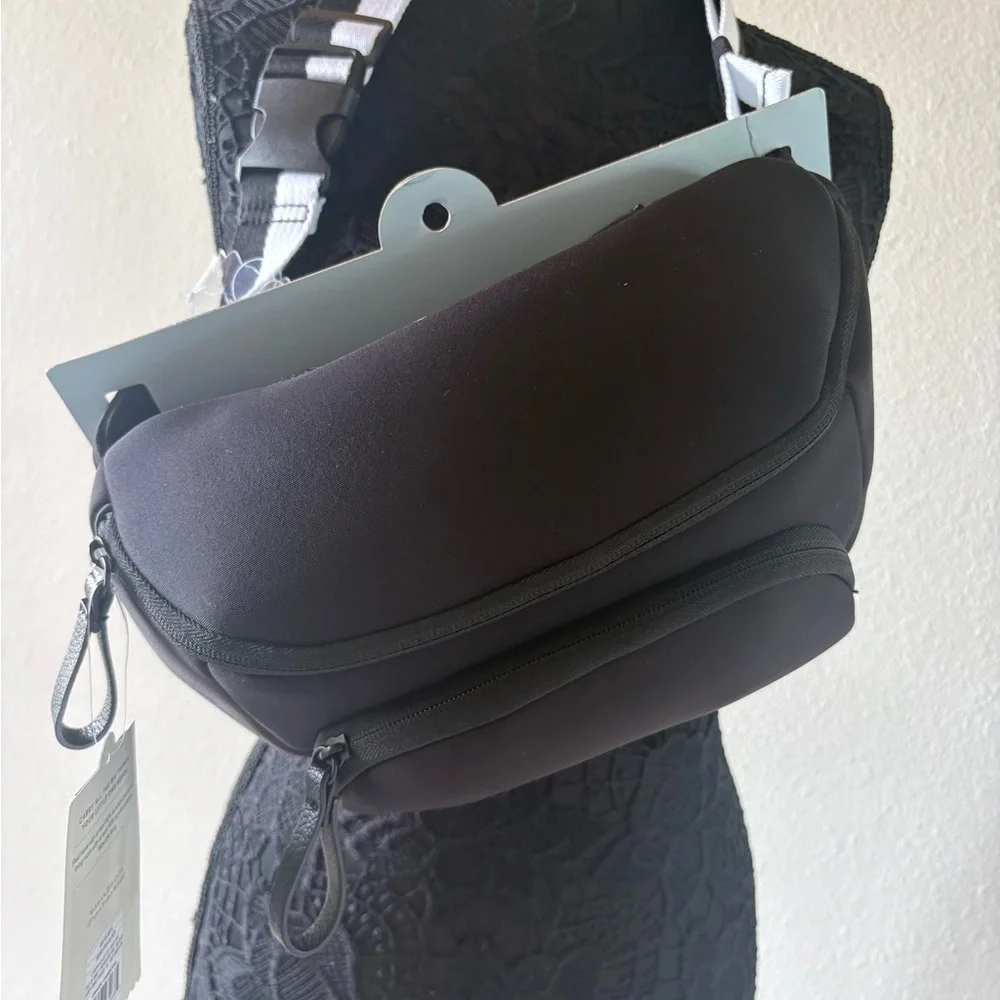 Black Neoprene Fanny Pack Waist Bag